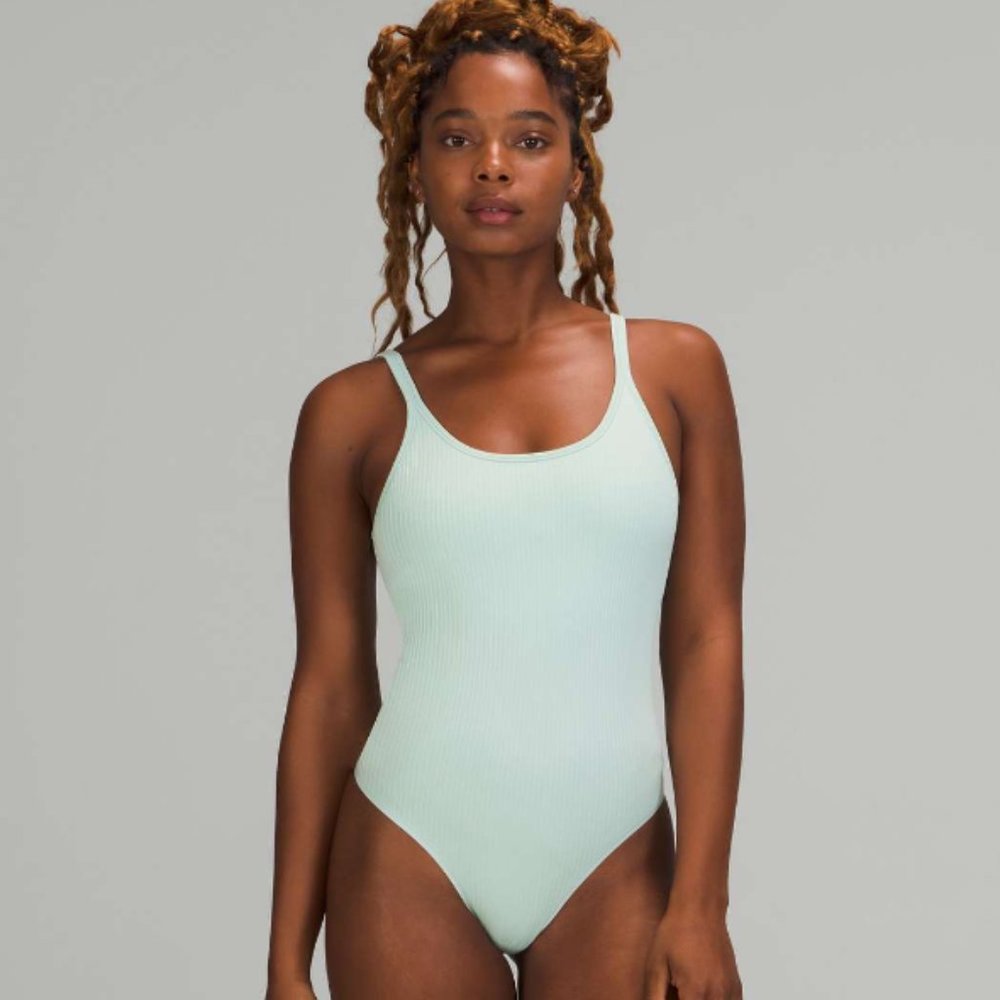 Lululemon Ebb to Street Bodysuit *Light Support, B/C Cups Delicate Mint Size 6